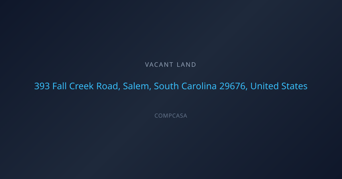 Property listing for 393 Fall Creek Road, Salem, SC 29676