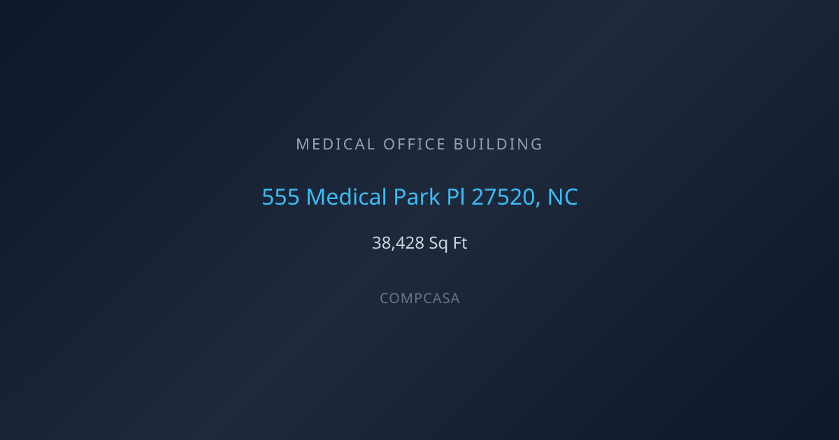 Property listing for 555 Medical Park Pl, Clayton, NC 27520