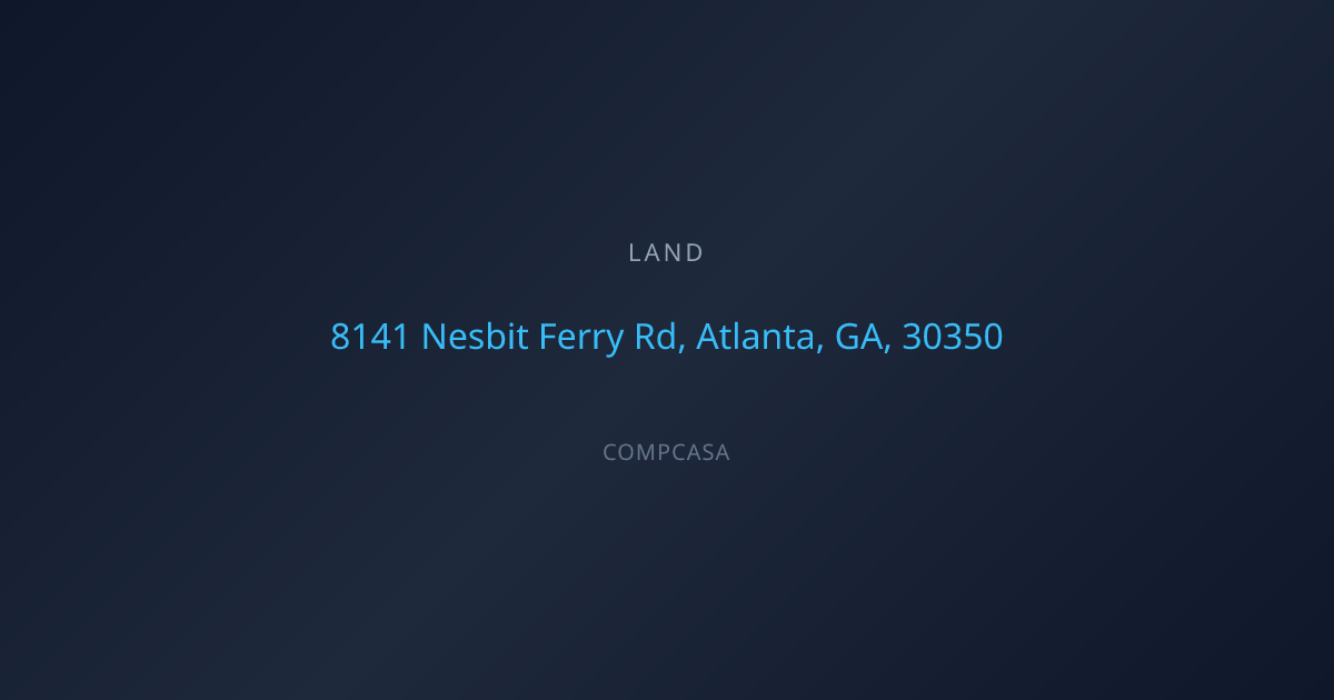 Property listing for 8141 Nesbit Ferry Rd, Atlanta, GA, 30350
